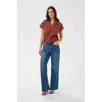 Kaffe Blusa 'KApauline ' castanho de castanha