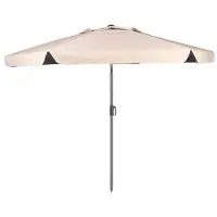 Aktive 62338 Uv50 Ø Grande Guarda-sol De Jardim Hexagonal Inclinável E à Prova De Vento 230 Cm