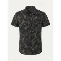 KOROSHI Camisa cáqui / verde escuro