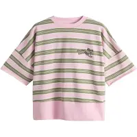 Next Sweatshirt 'Happy Hour' castanho / oliveira / rosa escurecido