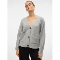 Vero Moda Casaco de malha 'Boom' acinzentado