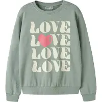 Name it Sweatshirt 'NKFVASACHA' ecru / verde claro / amora