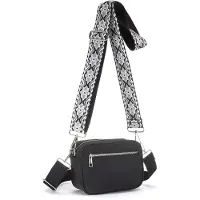 LASCANA Mala de ombro cinzento / preto / branco