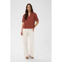 Kaffe Blusa castanho escuro