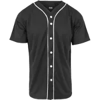 Urban Classics Camisa 'Baseball' preto / branco