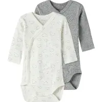 Name it Macacão/Body acinzentado / offwhite
