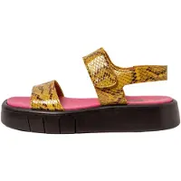 Art para mulher. 11854F4XT003_024 Sandálias de couro 1854F amarelo Málaga (41), 3 a 5cm, Velcro, Casual