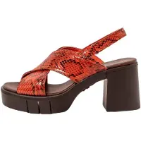 Art para mulher. 119901388003_006 Sandálias de couro 1990 Eivissa laranja (41), 8 a 10cm, Velcro, Casual
