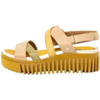 Art para mulher. 1167611Z2003_0MU Sandálias de couro amarelo Brighton (42), 3 a 5cm, Velcro, Casual, Multicolor
