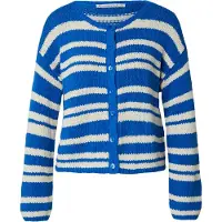 Abercrombie & Fitch Casaco de malha navy / branco