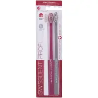 Swissdent Escova de dentes clareadora Trio Soft 2 + 1 GRÁTIS (branca + rosa + cinza)