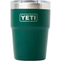 Yeti Rambler Stackable Cup 16oz Mag Slider Lid, Black Forest Green, copo térmico empilhável com tampa, 473 ml
