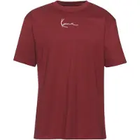Karl kani Camisa vermelho escuro / branco