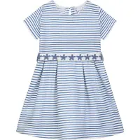 DANAMADE Vestido 'DGERDA' azul / branco