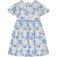 DANAMADE Vestido 'DFLORA' creme / azul