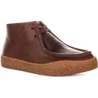 Camper para homem. K300530-004 Botins de pele Peu Terreno castanho (46), Couro, Marrom, Plano, Nenhum, Casual