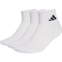Adidas Meias de desporto 'CUSHIONED SPORTSWEAR ANKLE 3 PAIR PACK' preto / branco / branco lã