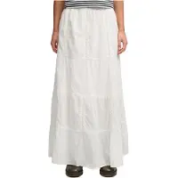Superdry para mulher. W7210412A Saia Tiered Maxi branco sujo (M), Casual, Algodão
