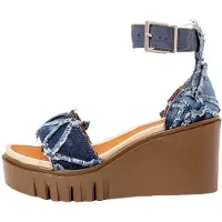 Art para mulher. 12085S1NF003_0B0 Sandálias 2085S Catania azul (42), Tecido, 8 a 10cm, Fivela, Casual