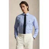 Ralph Lauren para homem. 712B22541002 Camisa de popelina com xadrez Glen azul (43), Casual, Algodão, Clássico, Manga comprida