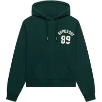 Superdry para mulher. W2012713A Camisola com capuz Applique Crop verde (XL), Casual, Algodão