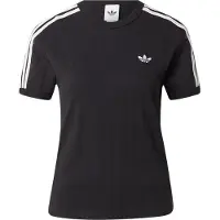 Adidas Camisa 'PINSTRIPE SHORT SLEEVE SLIM' preto / branco