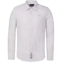 La Martina Camisa cinzento claro / branco