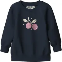 Name it Sweatshirt 'NBFVRILLIE' creme / azul noturno / vermelho florescente