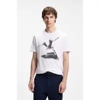 HUGO Camisa 'Dirunn' preto / branco