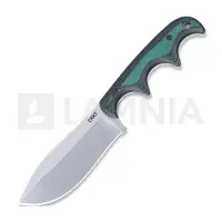 CRKT Minimalist Nessmuk 2376 Stonewashed D2, Green Black Micarta, faca de pescoço, Alan Folts design