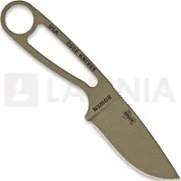 ESEE Izula Dark Earth IZULA-DE faca de pescoço com bainha preta + clipe de cinto