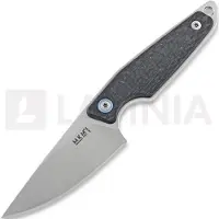 MKM-Maniago Knife Makers MKM Makro 1 Droppoint, Stonewashed Carbon fibre faca fixa, Jesper Voxnaes design
