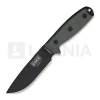 ESEE Model 4 black blade, grey handle 4P-MB com bainha + clipe e MOLLE-compatible