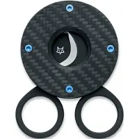FOX Circle Cigar Cutter 743-3KT, PVD Sandvik 12C27, Twirl Fatcarbon, cortador de charutos