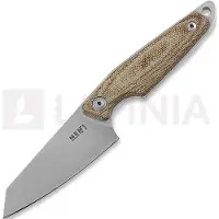MKM-Maniago Knife Makers MKM Makro 2 Sheepfoot Stonewashed, Natural Canvas Micarta faca fixa, Jesper Voxnaes design