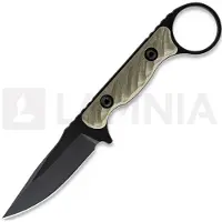 Toor Faca Jank Shank S, Ranger Green G-10, Black Gun-Kote