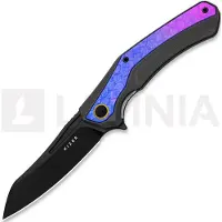 Kizer Cutlery Navalha Draca S45VN, Black Aluminum & Gradient Crystallized Ti, PVD