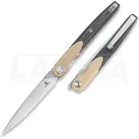Bestechman Navalha Lanza - Satin + Stonewash - G10, caqui, preto