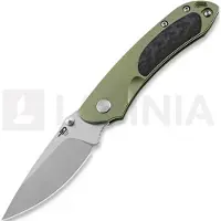 Bestech Navalha Junzi - Blastwash + Satin - Titanium, verde