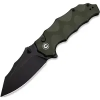 CIVIVI Navalha Natterjack, Milled OD Green G10, Black Stonewash