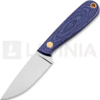 Brisa Faca de pescoço Necker 70, Flat, blue jeans micarta, leather