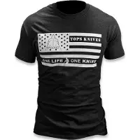 Tops knives T-shirt Flag Logo Black, XL