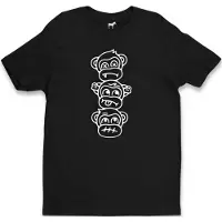 Audacious Concept T-shirt Three Wise Monkeys S, preto