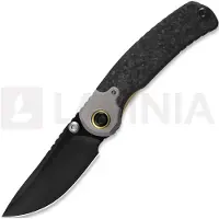 Kizer Cutlery Navalha Pioneer Drop Point, Marble Carbon Fiber & Titanium, DLC