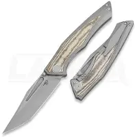 Bestech Navalha Togatta - Blastwash - Titanium, Canvas Micarta, verde