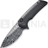We Knife Navalha Mini Malice Heimskringla Damasteel, preto