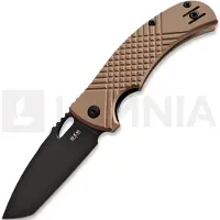 MKM Knives Navalha Ciras - Black Top Shield - G10, coyote tan