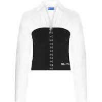 Karl lagerfeld JEANS Blusa preto / branco