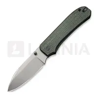 We Knife Navalha Big Banter Green Canvas Micarta
