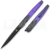 Bestechman Navalha Lanza - PVD - G10, preto, púrpura